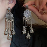 E1694 - Elegant Tassel Drop Indian Earrings