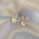 E1445 - Opal Rabbit Earrings