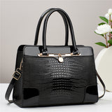 H2051 - Crocodile Pattern Casual Handbag