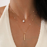 XN007 - Double layered tassel necklace