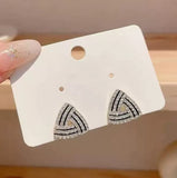 XE228 - Zebra Triangular Earrings