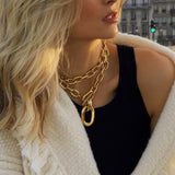 N2620 - Chunky Gold Chain Necklace