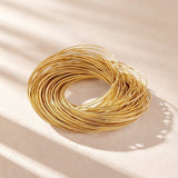 B990 - Layered Hollow Golden Bracelet