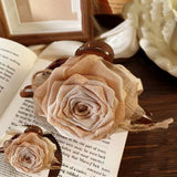 HA231 - Dried Rose Flower Hair Clip