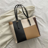 CL1217 - Fashion Two Toned Tote Handbag
