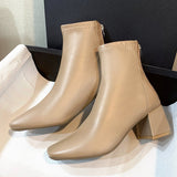 SH451 - Korean Mid Heel Martin Boots