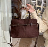 CL1513 - Retro Suede Shoulder Crossbody Bag