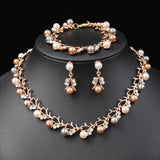 SET646 - Korean Pearl Bridal Jewellery Set