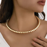 N2613 - Golden Collar Luxe Necklace