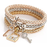 B913 - Layered 3Pc Fashion Bracelet