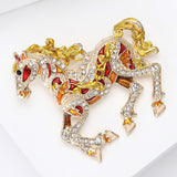 XSB185 - Diamond-Encrusted Cute Pony Brooch