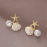 E1464 - White Seashell Earrings