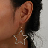 E1565 - Golden Star Drop Earrings