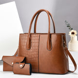 H1873 - Simple 3pc Women's Handbag Set