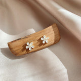 E1437 - Korean White flower Earring