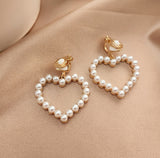 XE088 - Pearl Heart Earrings