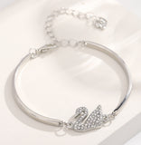 B979 - Elegant Silver Swan Bracelet