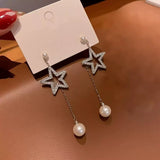 XE271 - Classic Star Drop Long Earrings