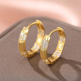 E1669 - Zircon Hoop Earrings