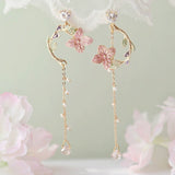 E1587 - Classic Drop Rose Hanging Earrings