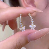 XE201 - Crystal Butterfly Stud Earrings