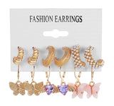 E1616 - Korean Fashion Geometric Earring Set