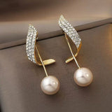XE234 - Pearl Angel Drop Earrings