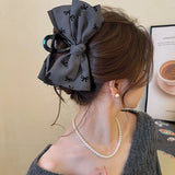 HA287 - Korean Mesh Bow Hair Clip