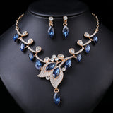SET678 - Retro Crystal Gemstone Necklace Set