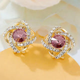 XE151 - Elegant Gemstone Stud Earrings