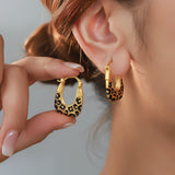 E1674 - Leopard Print Retro Earrings