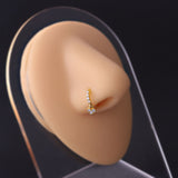 NR006 - Copper Pendant Zircon Nose Ring