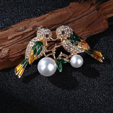 XSB167 - Golden Bird Saree Brooch