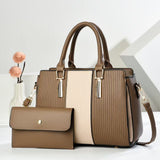 H1937 - Elegant Two Toned Handbag Set