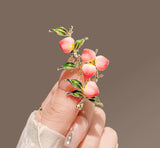XSB215 - Elegant Peach Saree Brooch