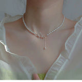 XN074 - Pearl Butterfly Necklace