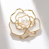 XSB035 - White Camellia Brooch