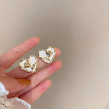XE045 - Rose Heart Earrings