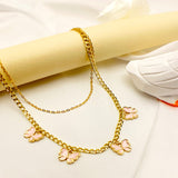 XN009 - Butterfly oil drop pendant Necklace