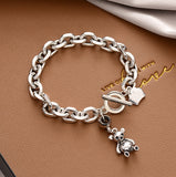 B906 - Silver Bear Bracelet