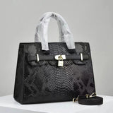 H1842 - Crocodile Skin Textured Women's Fashion Bag