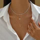 XN072 - Layered Pearl Necklace