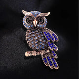 XSB157 - Blue Owl Gem Saree Brooch