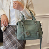 H1983 - Vintage Frosted Shoulder Crossbody Bag