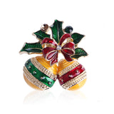 SB403 - Christmas Leaves Saree Brooch