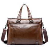 BM048 - Genuine Leather Retro Men's Messenger Bag