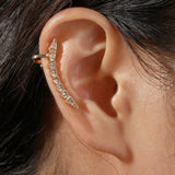E1566 - Geometric Diamond Ear Clip Earrings
