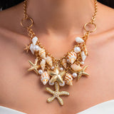 N2610 - Seashell Beach Layered Necklace