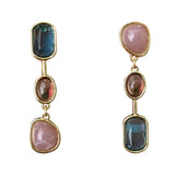 XE280 - Opal Drop Gemstone Earrings