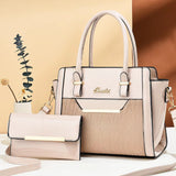 H1831 - Premium Brown 2pc Elegant Handbag Set